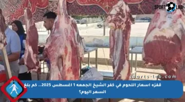 قفزة أسعار اللحوم في كفر الشيخ الجمعة 1 أغسطس 2025.. كم بلغ السعر اليوم؟
